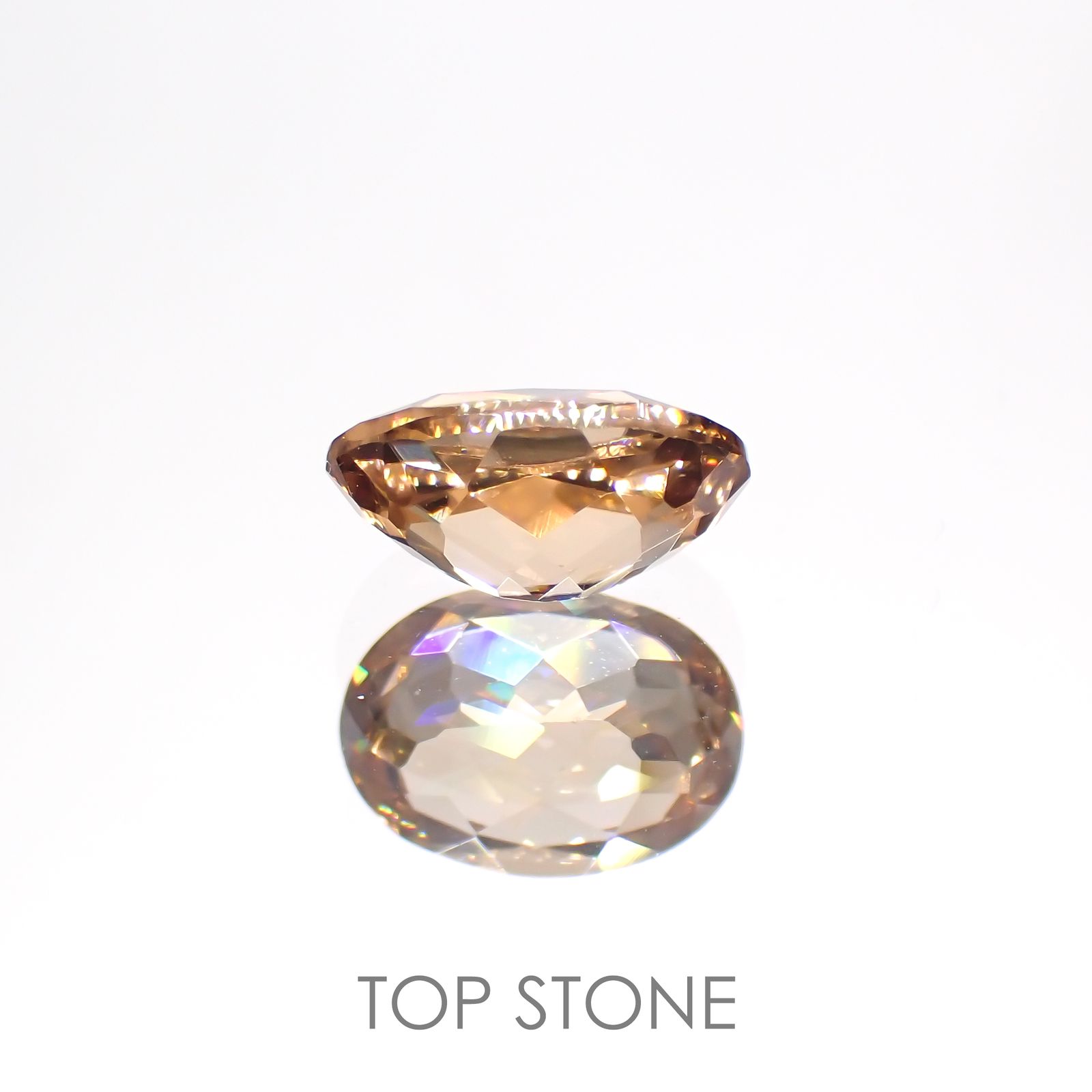 オレンジジルコン(宝石名ジルコン) スリランカ/カンボジア産 1.48ct 識別済[21038241]7.5×5.4mm前後