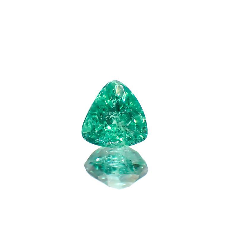 パライバトルマリン(宝石名トルマリン/別名パライバ・トルマリン)ブラジル・キントス鉱山産 0.468ct ソ付(宝貴協)[221018728]5x4.9mm前後