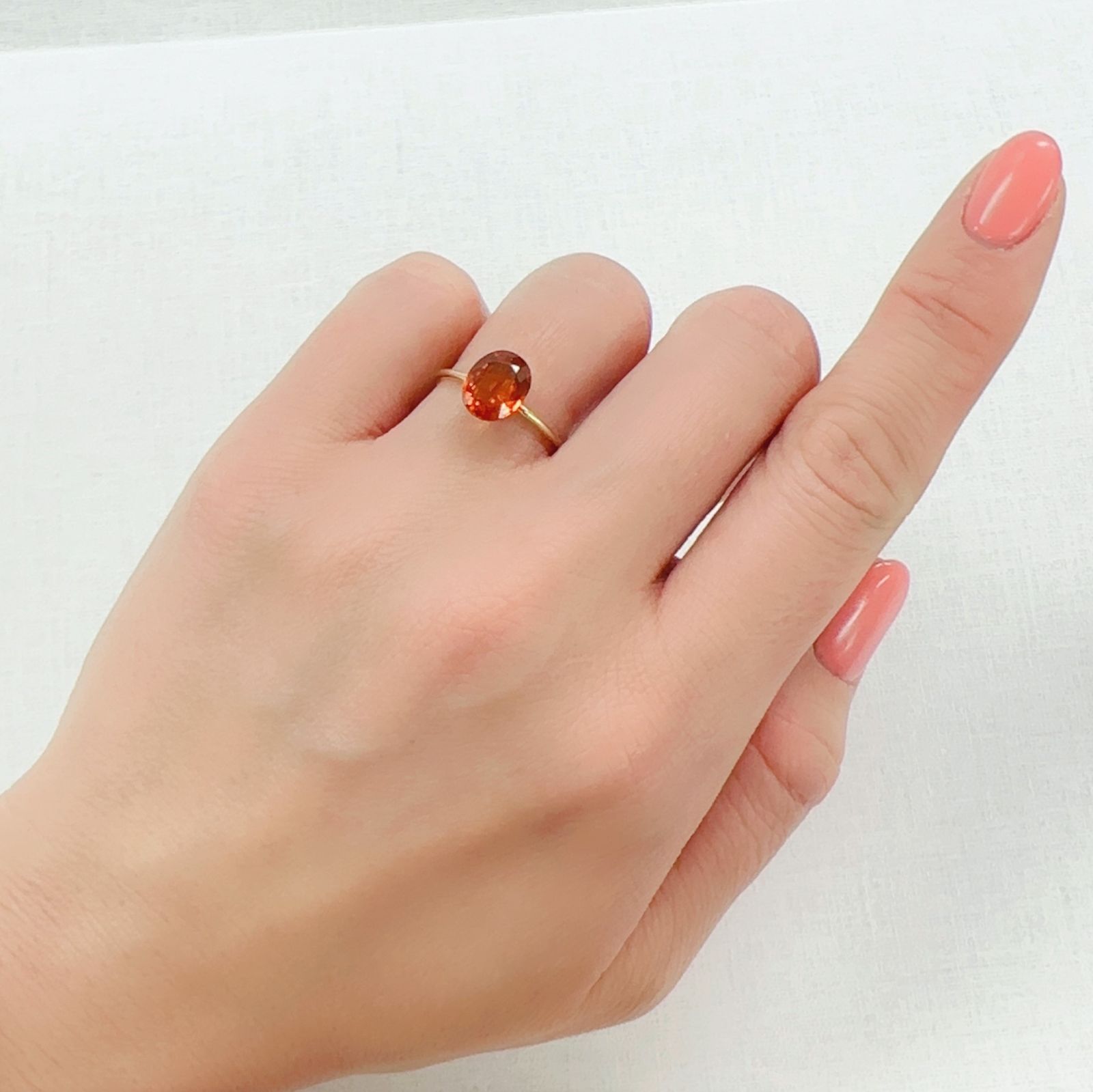 オレンジカイヤナイト ネパール産 1.87ct[230220598]8.8x6.9mm前後