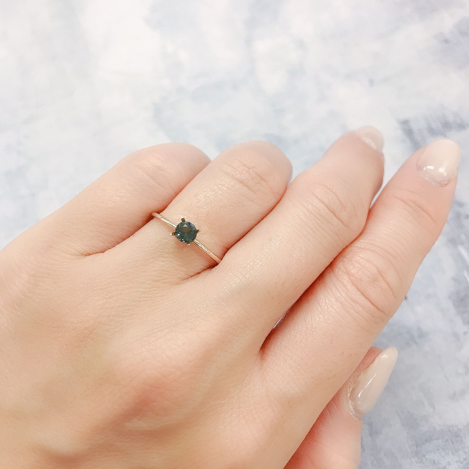 ラグーントルマリン(宝石名トルマリン)アフガニスタン産 0.26ct 識別済[220515842]3.9x3.8mm前後