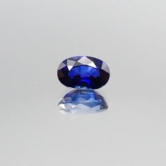 サファイア(宝石名サファイア)スリランカ産 0.97ct 識別済[220717114]6.9x4.5mm前後