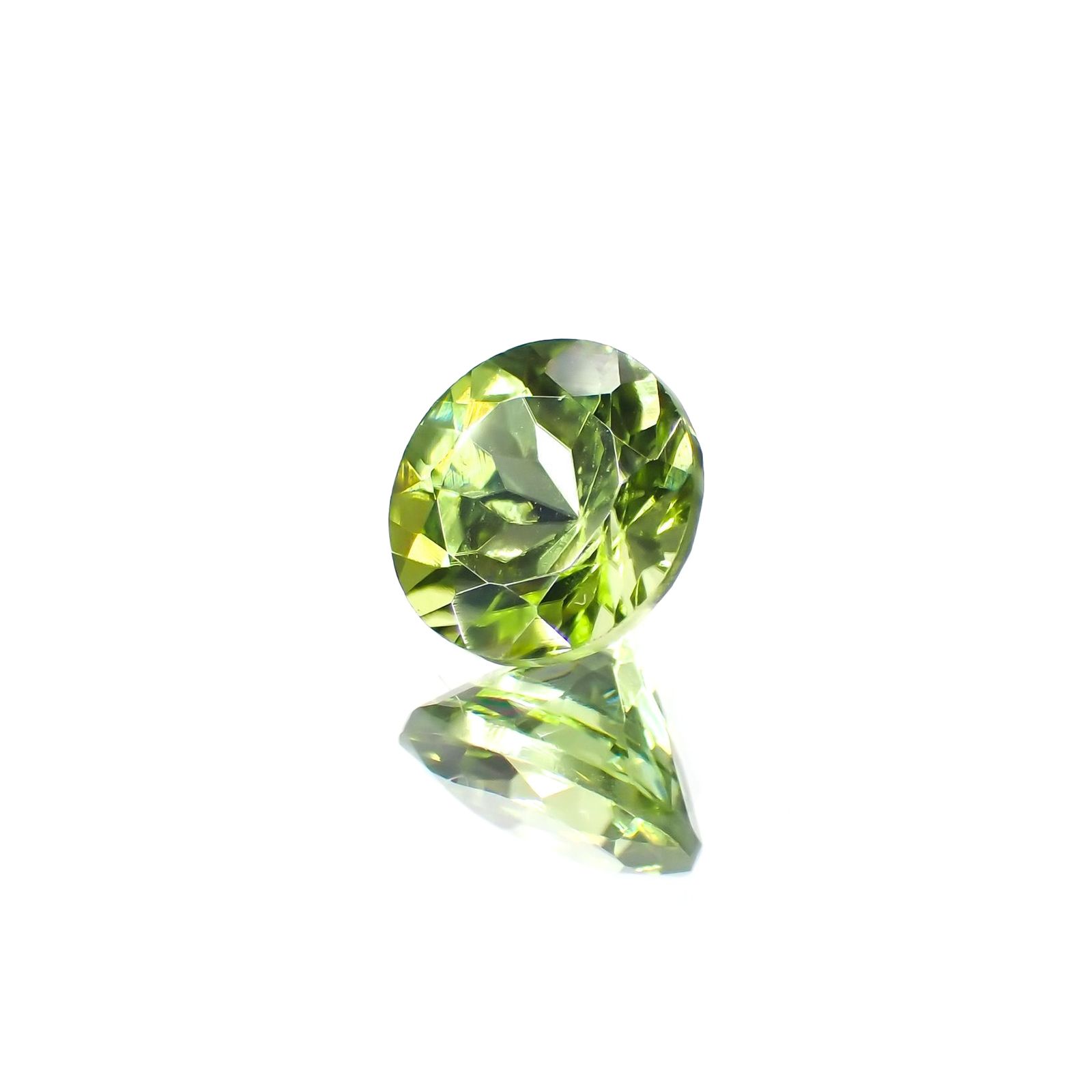 ペリドット(宝石名ペリドット) パキスタン産 識別済 1.43ct / 6.9x6.9mm前後 [260713084]