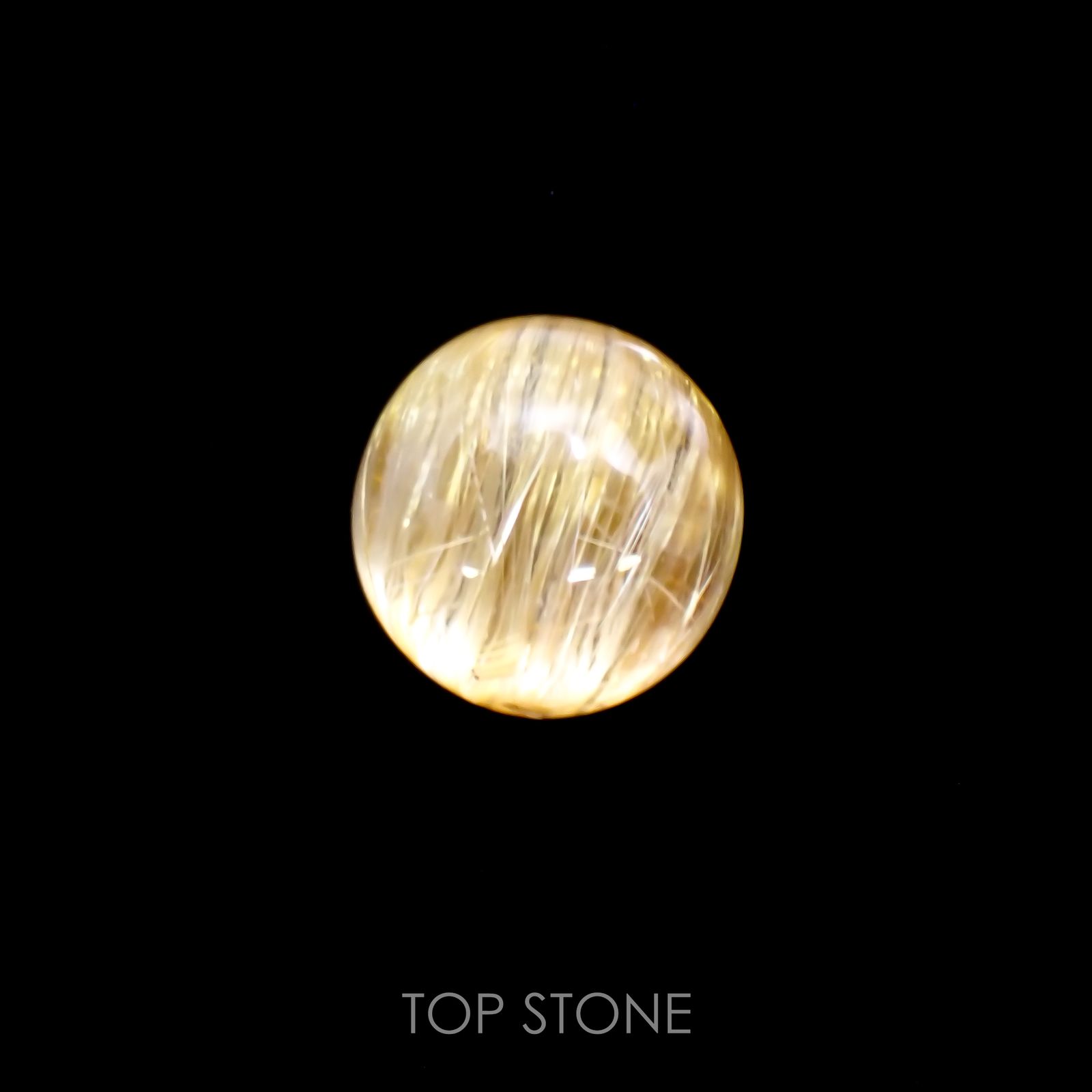 ルチルクォーツ(宝石名ルチルレイテッド・クォーツ) ブラジル産 2.52ct 識別済[211013310]7.6×7.4mm前後