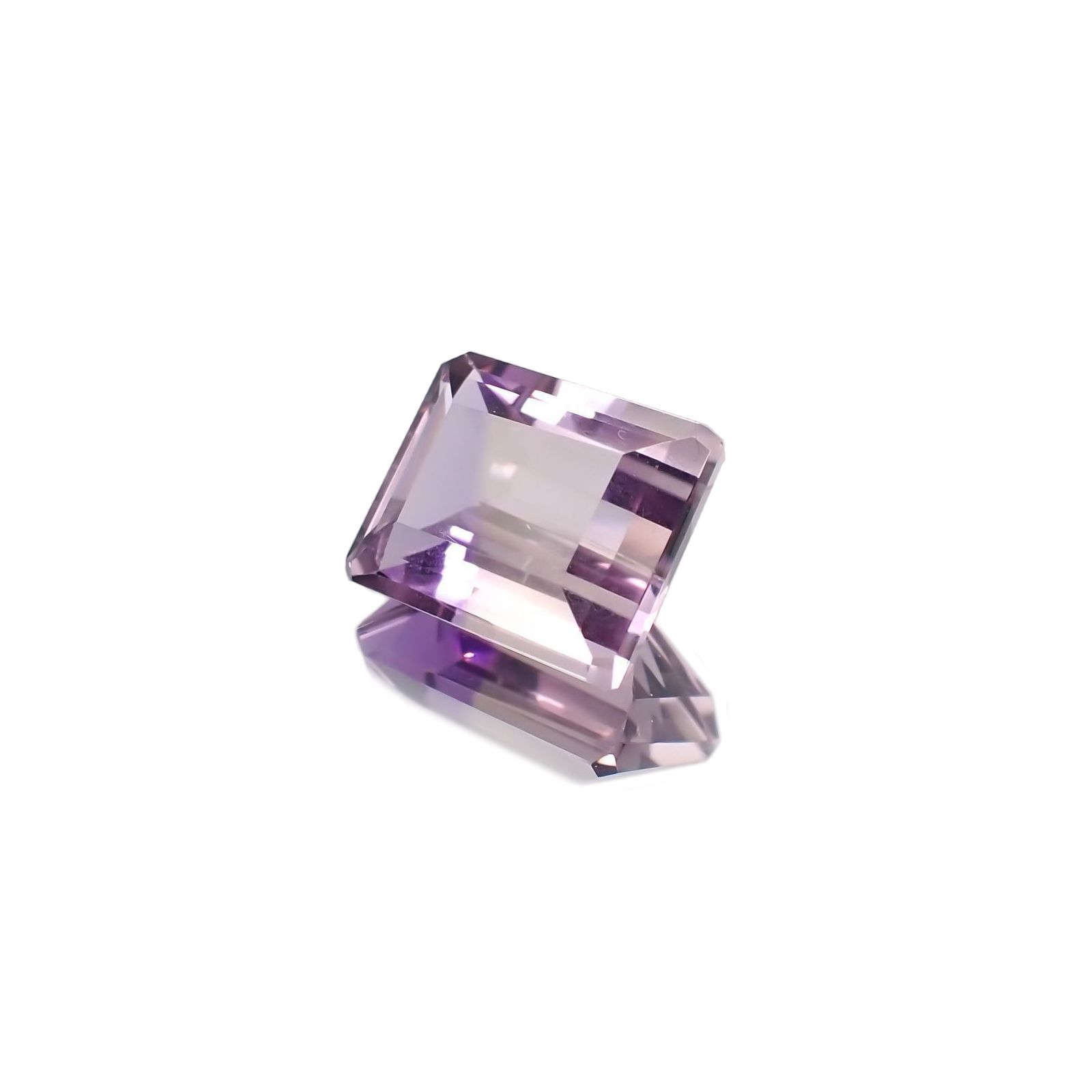 アワーグラスアメジスト(宝石名バイカラー・クォーツ)モロッコ産 識別済 4.57ct / 10.9x8.9mm前後 [260124279]
