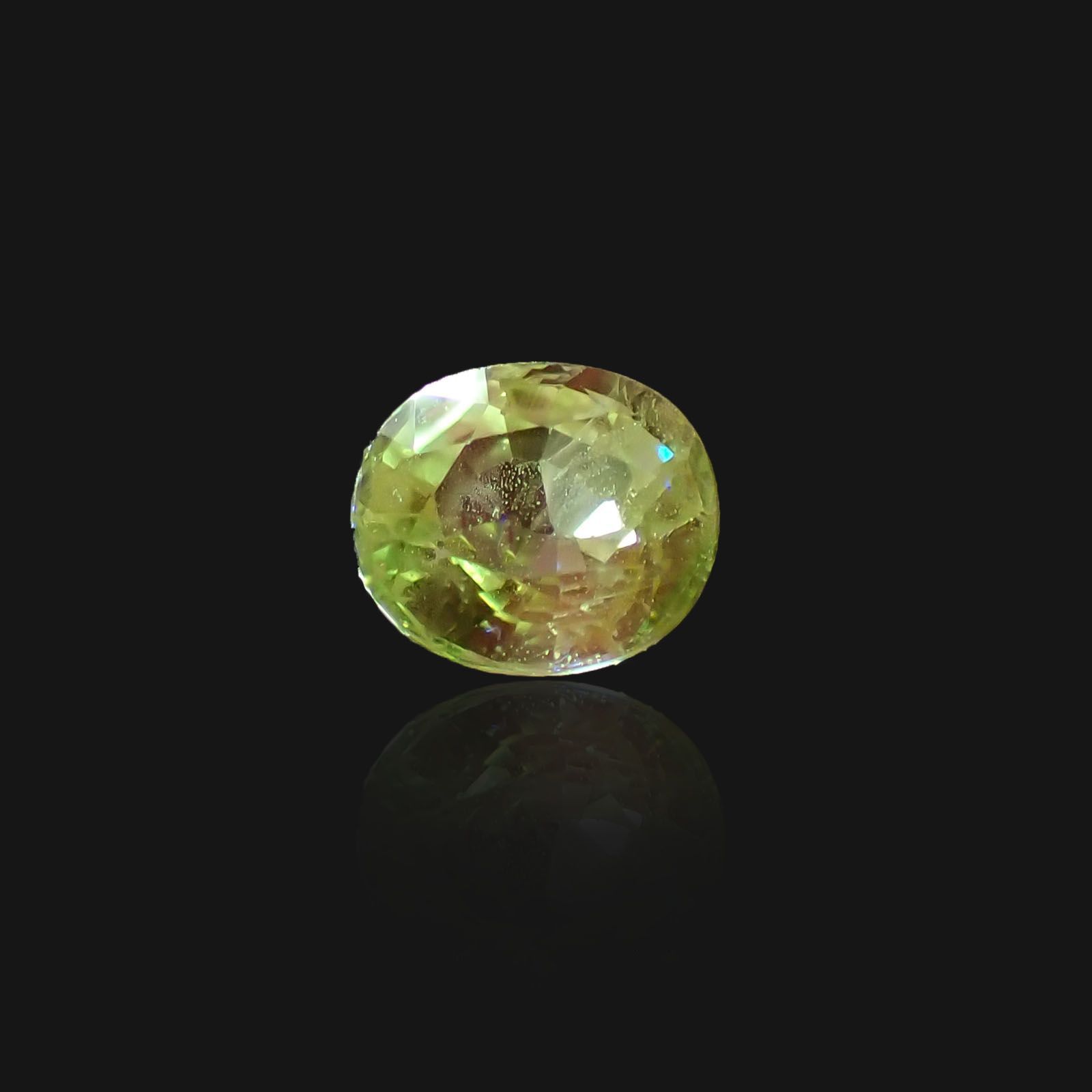 ミントガーネット(宝石名グリーン グロッシュラー・ガーネット)タンザニア・メレラニ鉱山産 1.07ct 識別済[230622489]6.3x5.4mm前後
