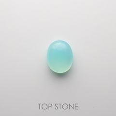 ブルーオパール(宝石名コモンオパール) ペルー産 1.98ct 識別済[210611376]10.2×8.1mm前後