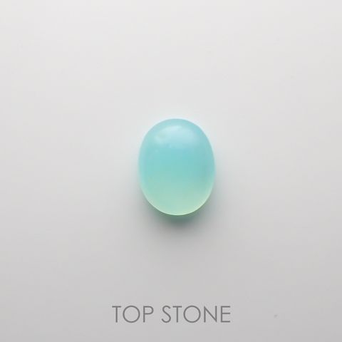 ブルーオパール(宝石名コモンオパール) ペルー産 1.98ct 識別済[210611376]10.2×8.1mm前後