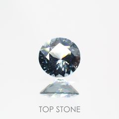 グレイッシュブルースピネル(宝石名スピネル) ビルマ産 0.26ct 識別済[211013478]4.2×4.2mm前後
