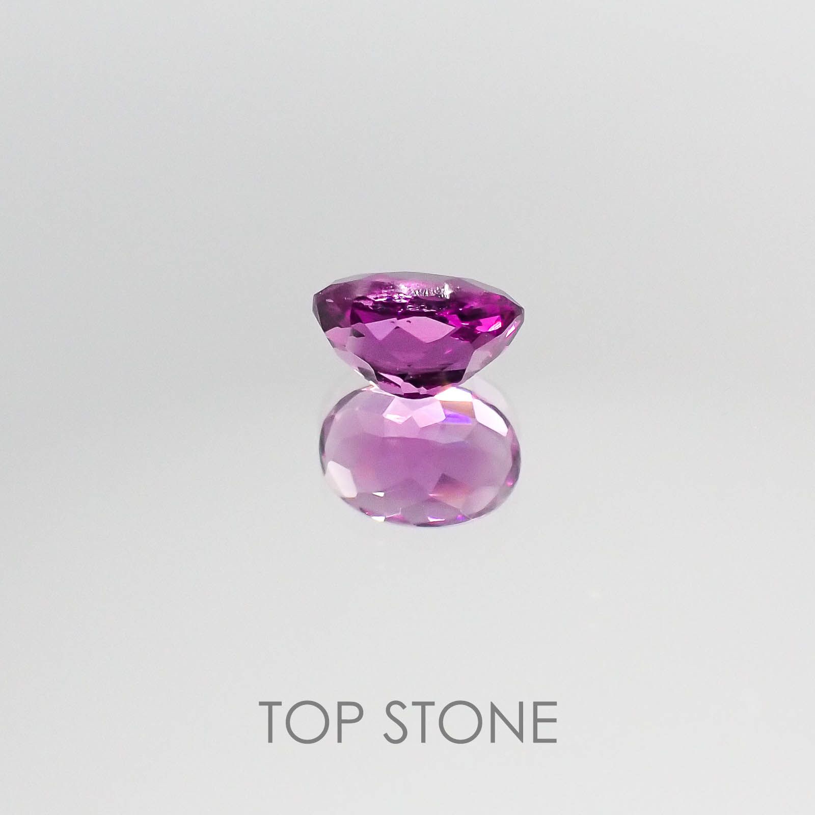 マラヤガーネット(宝石名ガーネット) タンザニア・マヘンゲ産 1.14ct 識別済[20052304]6.8×5mm前後