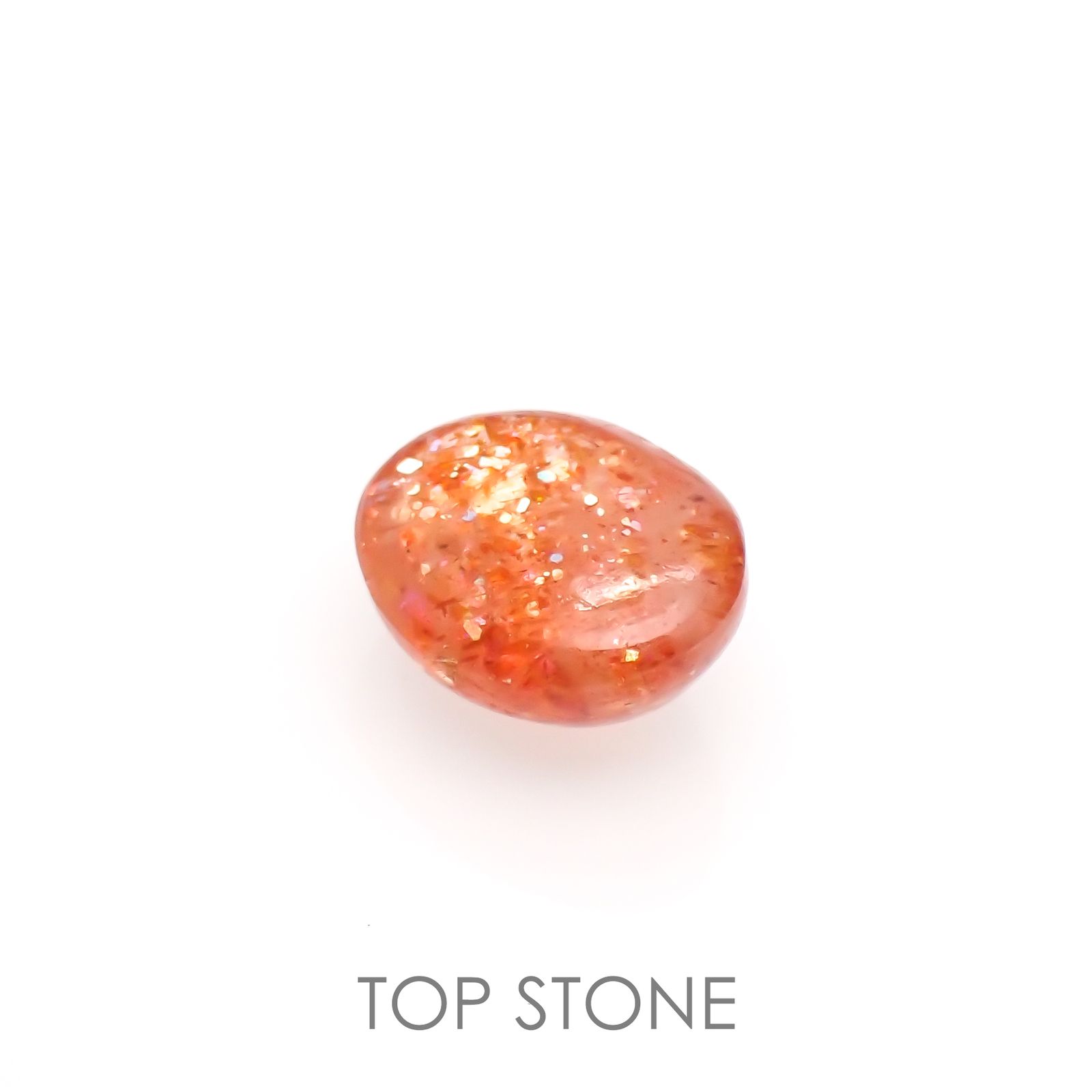 イリュージョンサンストーン(宝石名フェルドスパー) タンザニア産 3.01ct 識別済[211013341]10.2×8.1mm前後