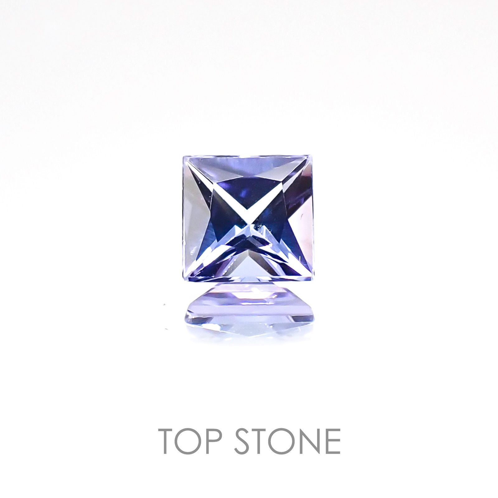 ◇プリンセスカット◇タンザナイト(宝石名タンザナイト) タンザニア産 0.41ct 識別済[20117203]4.3×4.3mm前後