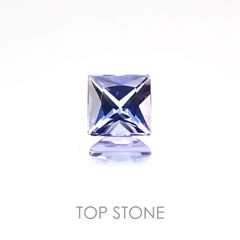 ◇プリンセスカット◇タンザナイト(宝石名タンザナイト) タンザニア産 0.41ct 識別済[20117203]4.3×4.3mm前後