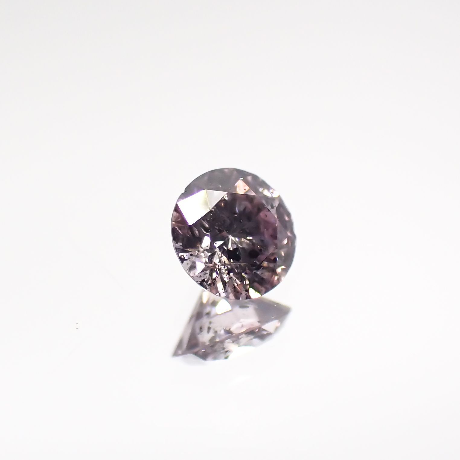 ピンクダイヤモンド(宝石名ダイヤモンド) I-2 / LIGHT BROWNISH PURPLISH PINK 0.095ct ソ付(CGL)[210711785]2.9×2.9mm前後