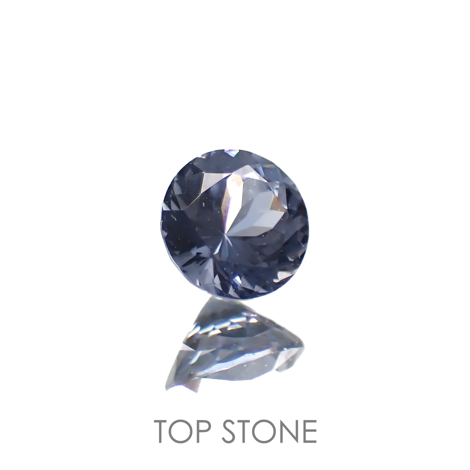 グレイッシュブルースピネル(宝石名スピネル)ビルマ/マダガスカル産 0.43ct 識別済[220817436]4.5x4.5mm前後