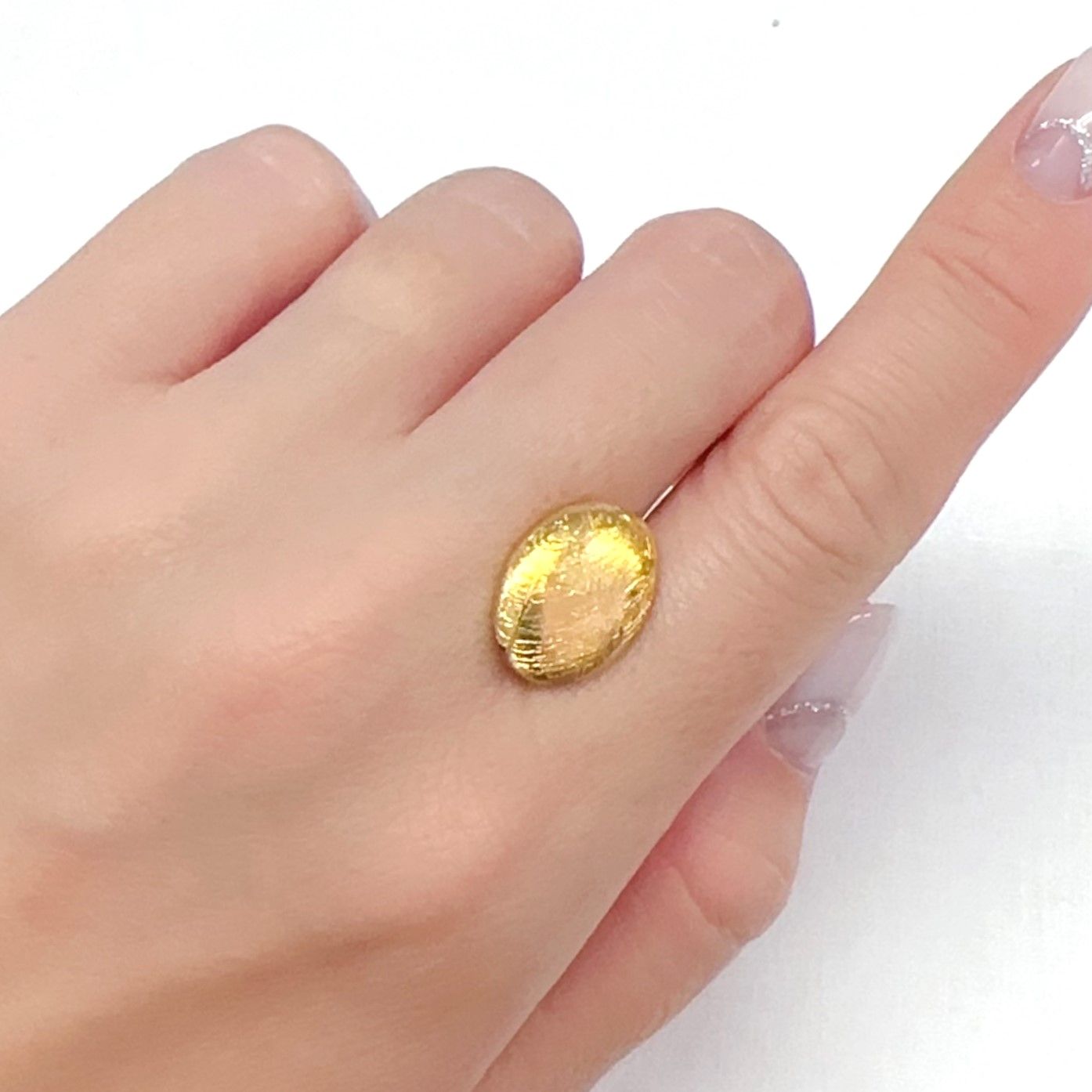 ムオニナルスタ隕石 発見地:スウェーデン 12.60ct[240125816]15.7x11.8mm前後