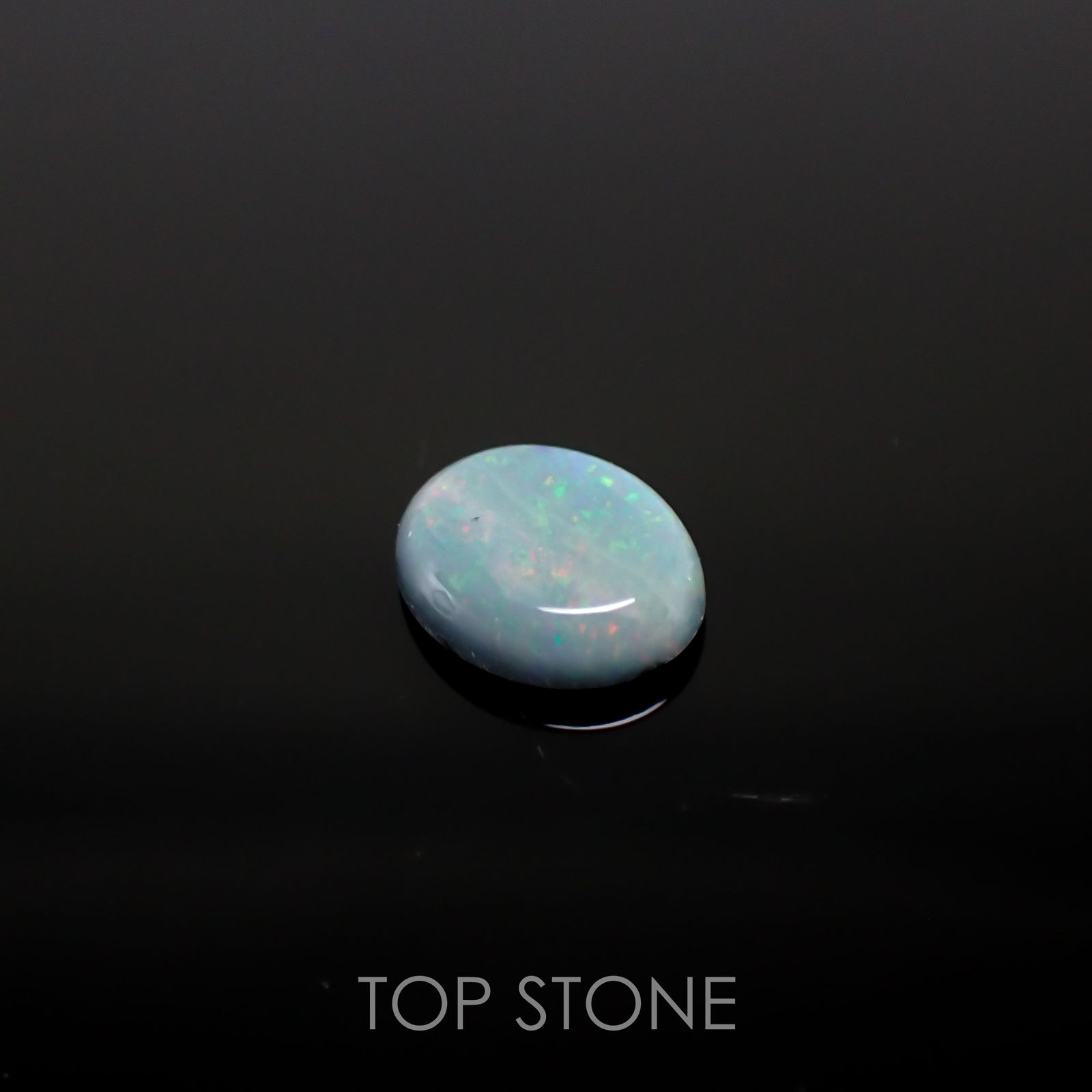 ブラックオパール(宝石名ブラック・オパール) オーストラリア産 1.574ct ソ付(彩珠)[210611317]10×8mm前後