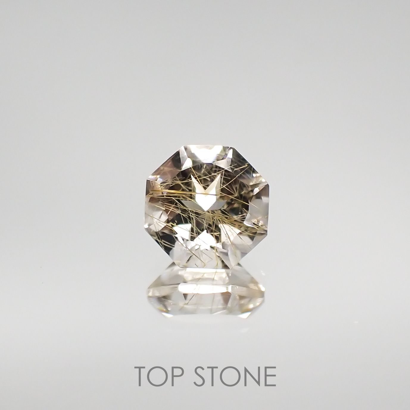 ◇オクタゴンカット◇ルチルクォーツSA ブラジル産 ルース 0.5ct[210611306]5×5mm前後