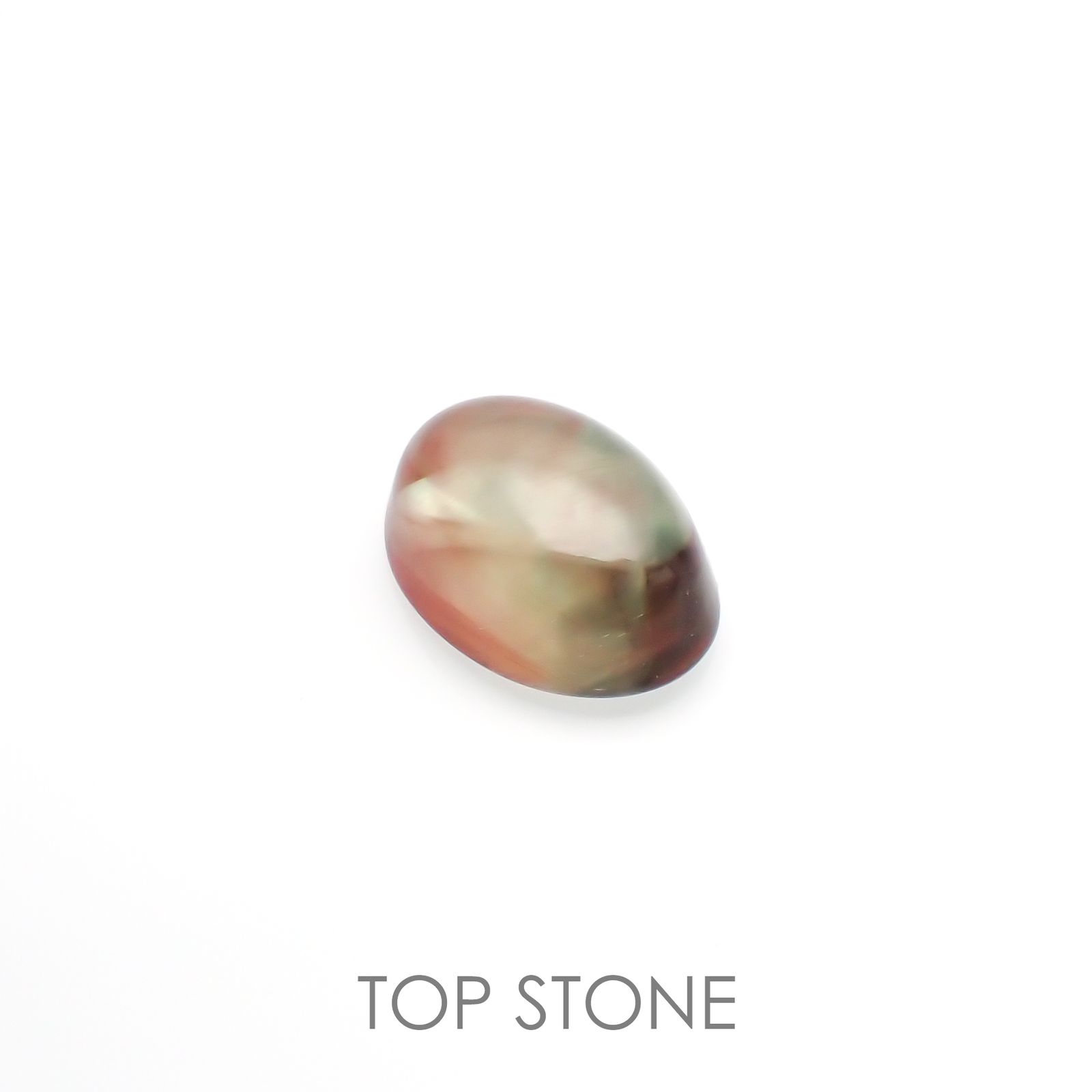 バイカラーアンデシン(宝石名アンデシン)チベット産 2.96ct 識別済[220114680]10.7x7.7mm前後
