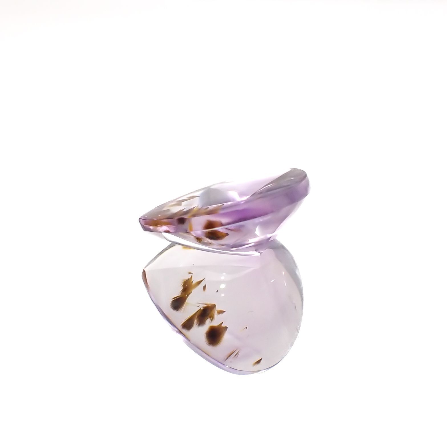 ゲーサイトインアメジスト ブラジル産 7.91ct[220917951]15.5x15.7mm前後