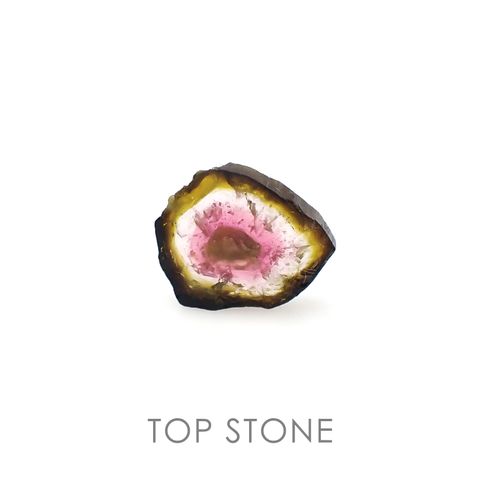 ウォーターメロントルマリン(宝石名トルマリン) ブラジル産 原石・結晶 3.05ct 識別済[20095316]11.1×10.9mm前後