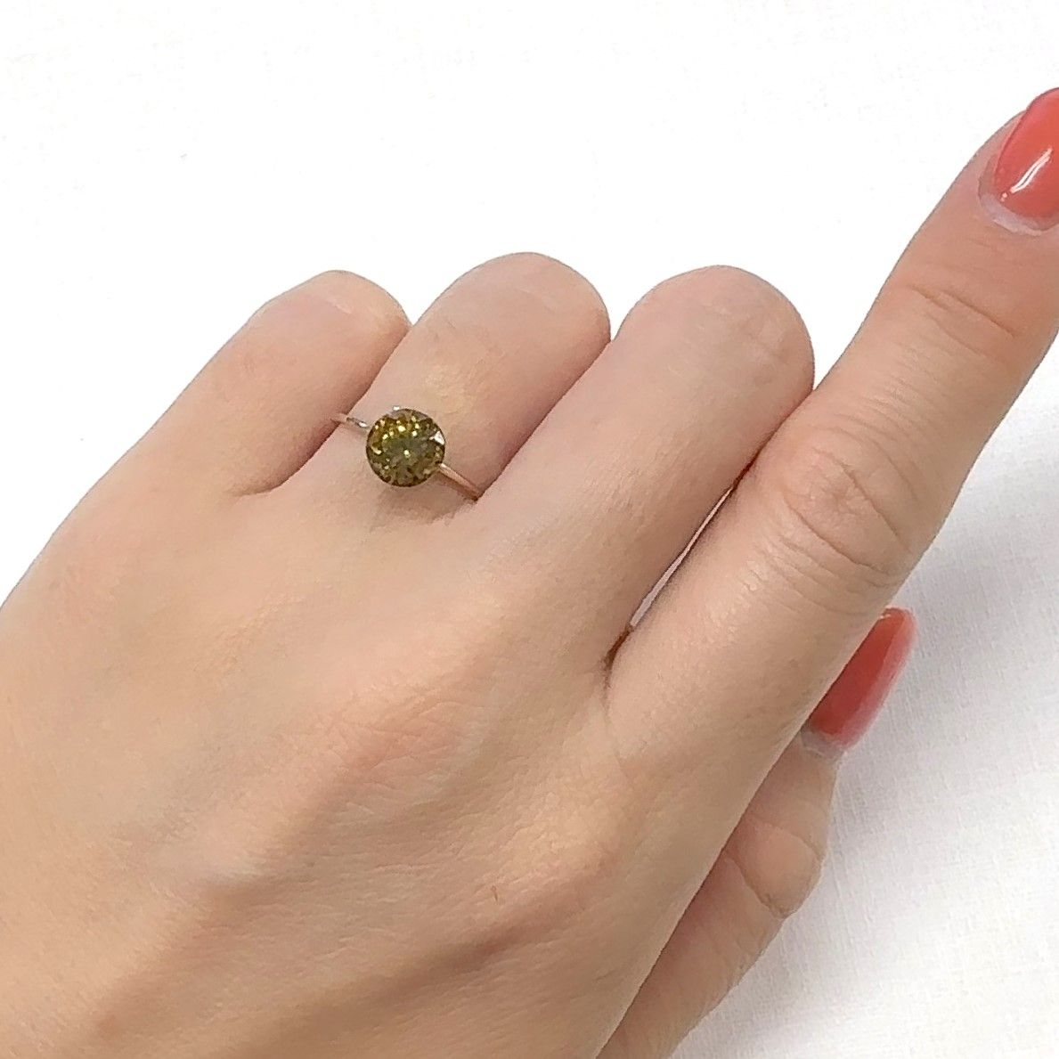 グロッシュラーアンドラダイトガーネット(宝石名グロッシュラー/アンドラダイト・ガーネット)ナミビア産 1.82ct 識別済[220114308]7x7mm前後