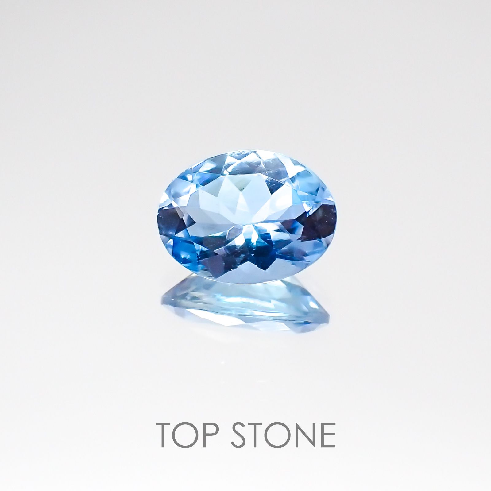 ネオンブルーアパタイト ブラジル産 ルース 1.18ct[20128301]8.1×6.1mm前後