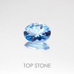ネオンブルーアパタイト ブラジル産 ルース 1.18ct[20128301]8.1×6.1mm前後