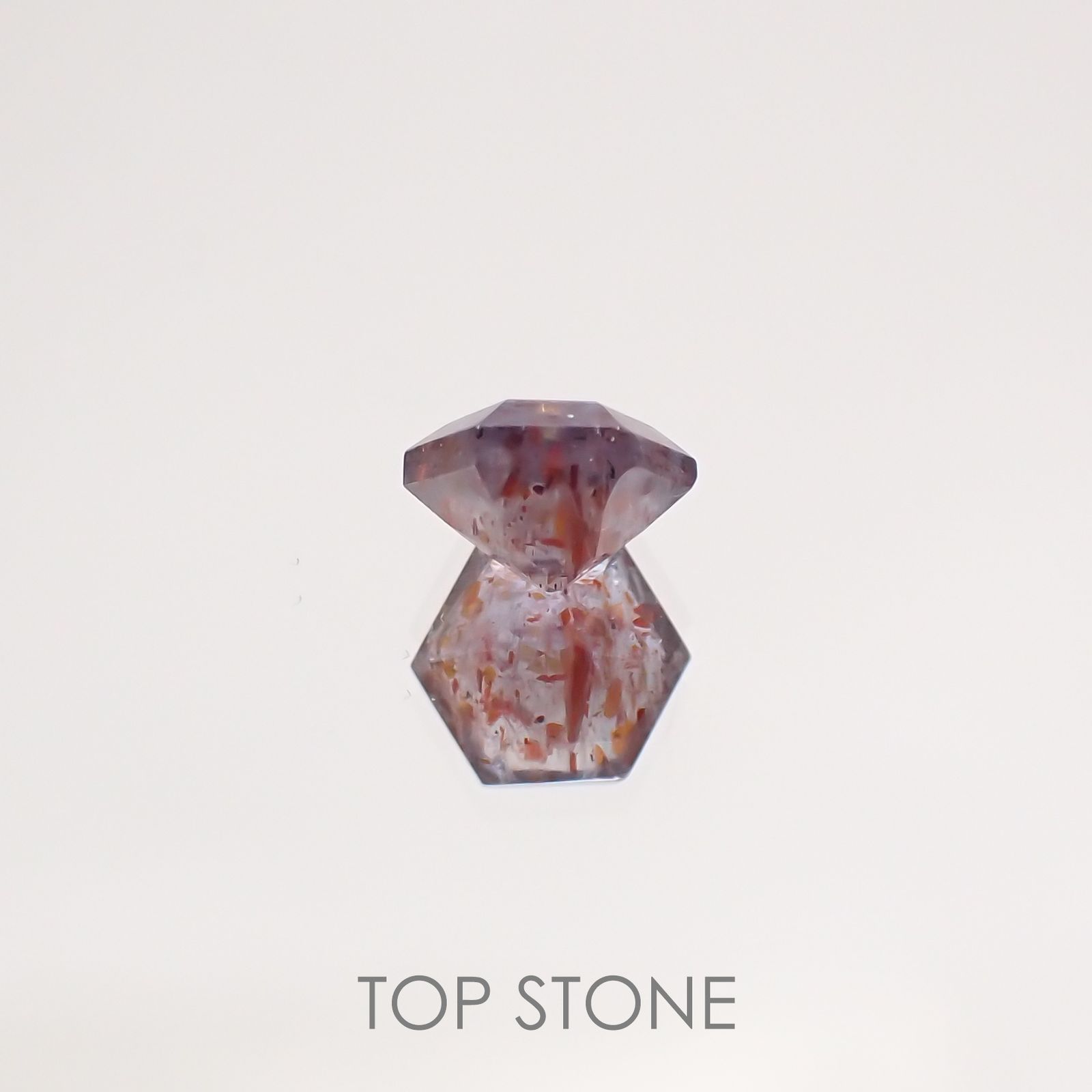 ◇ヘキサゴンカット◇ブラッドショットアイオライトSA インド産 ルース 0.3ct[210610987]4.1×4.1mm前後