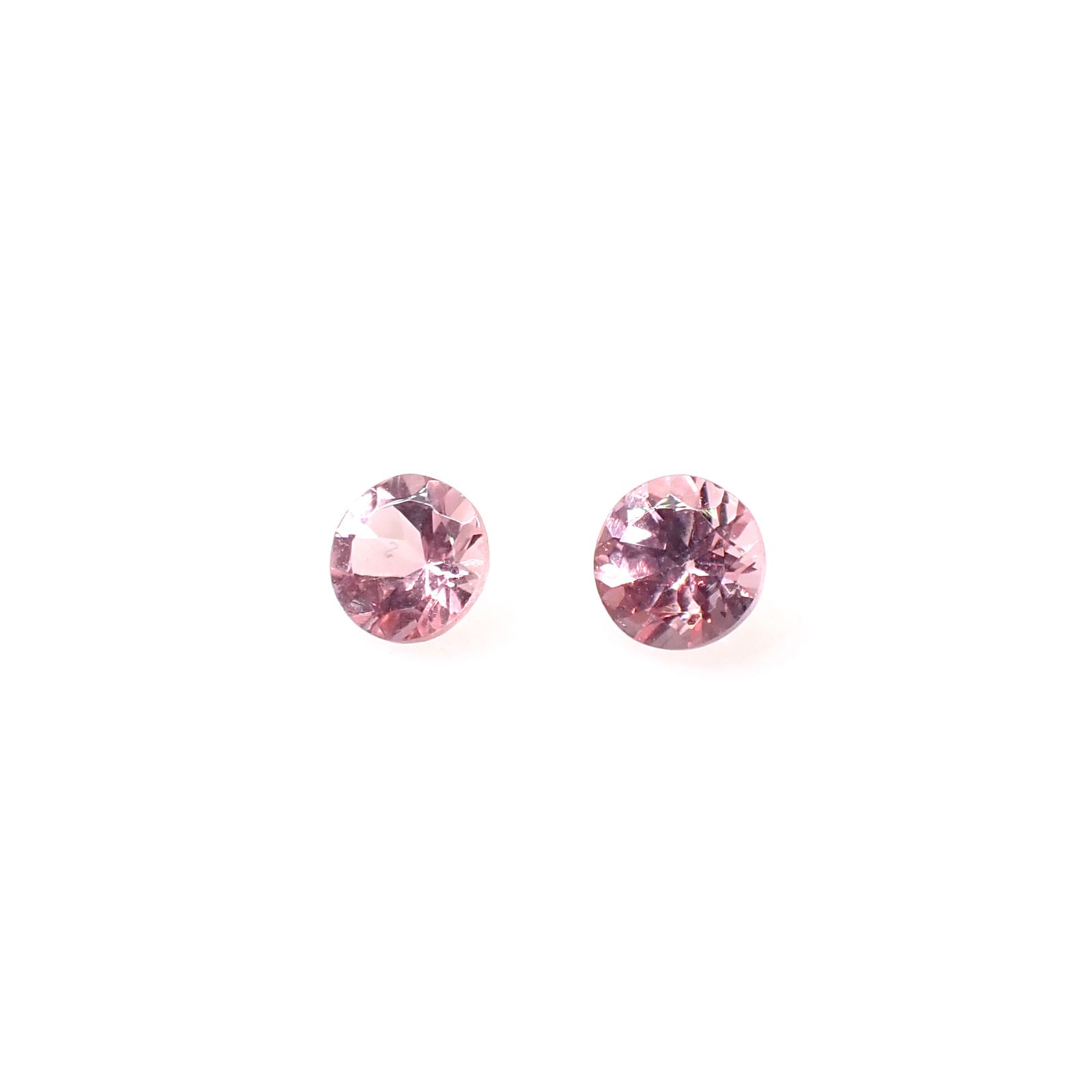 ◇ペアセット◇ピンクスピネル タンザニア産 0.43ct(2pcs合計) [250730789]3.5x3.4mm前後