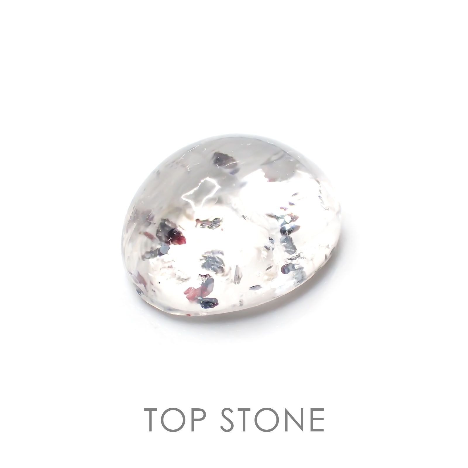 ヘマタイトインクォーツ 中国産 ルース 7.67ct[20127996]13.4×10.9mm前後