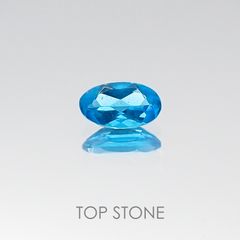ネオンブルーアパタイト(宝石名アパタイト) ブラジル産 0.21ct 識別済[20095971]5.2×2.9mm前後