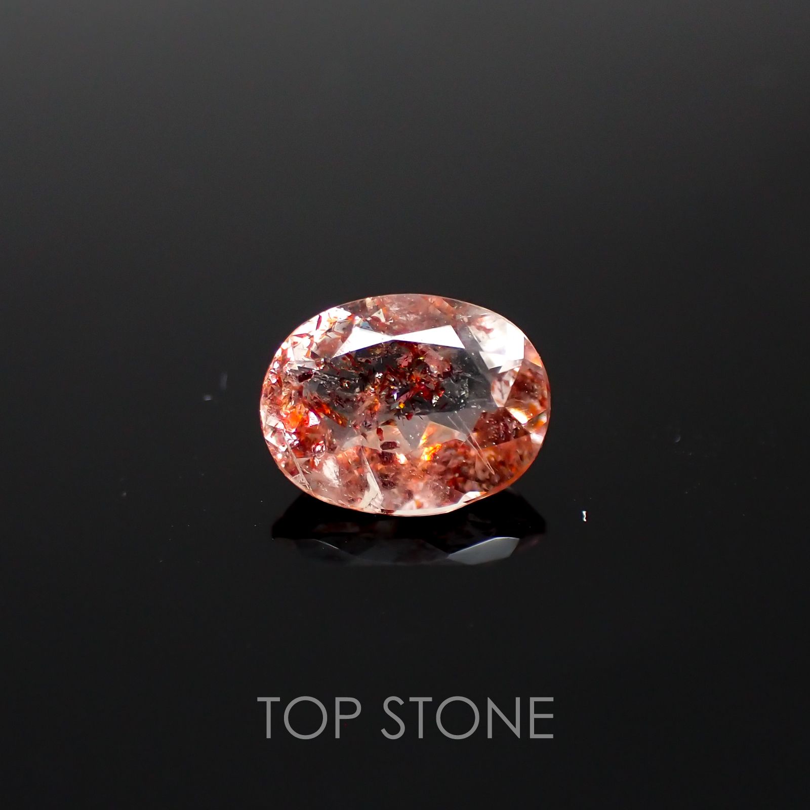 ファイヤークォーツ ナイジェリア産 ルース 1.46ct[210410209]8.9×6.9mm前後