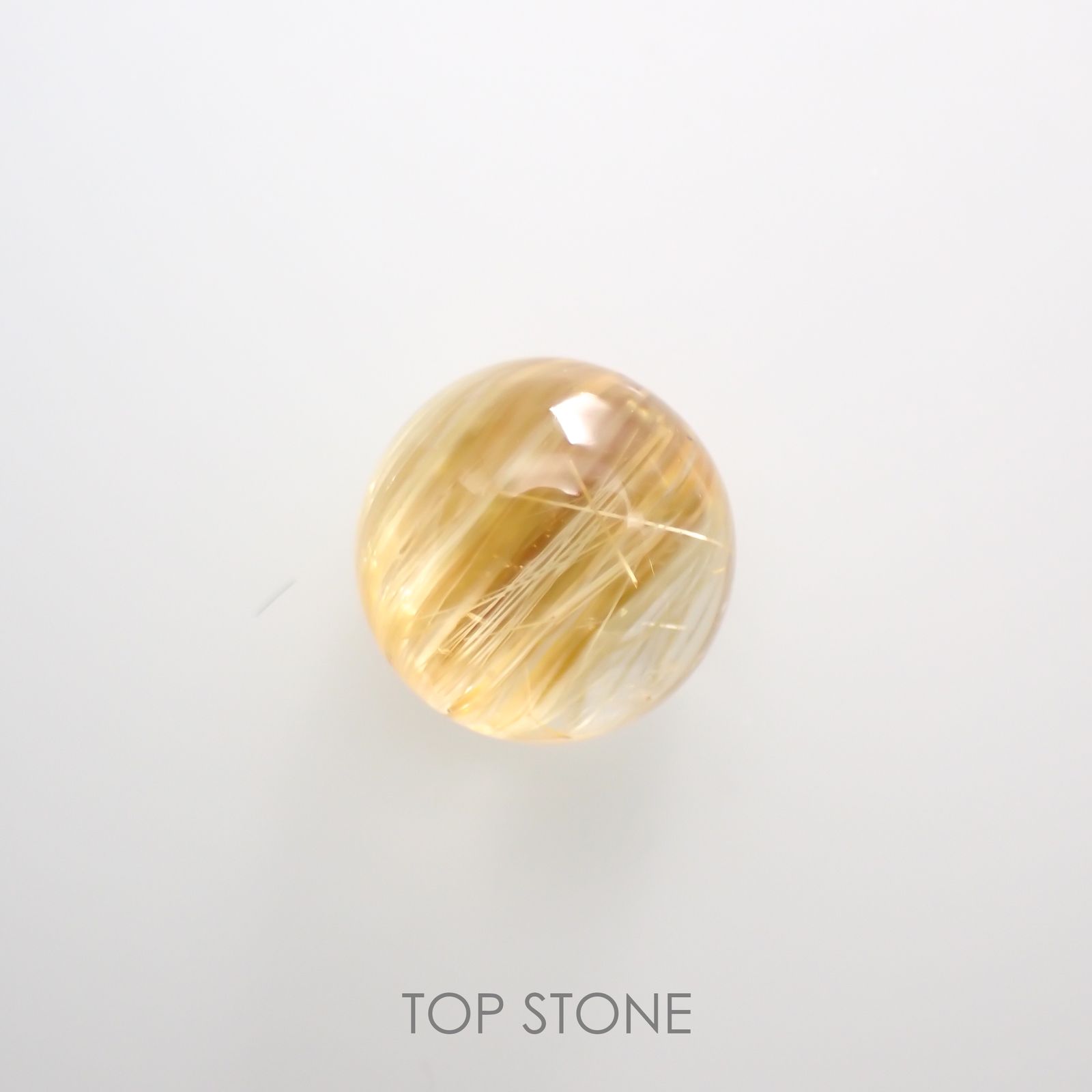 ルチルクォーツ(宝石名ルチルレイテッド・クォーツ) ブラジル産 2.30ct 識別済[211013314]7.5×7.5mm前後