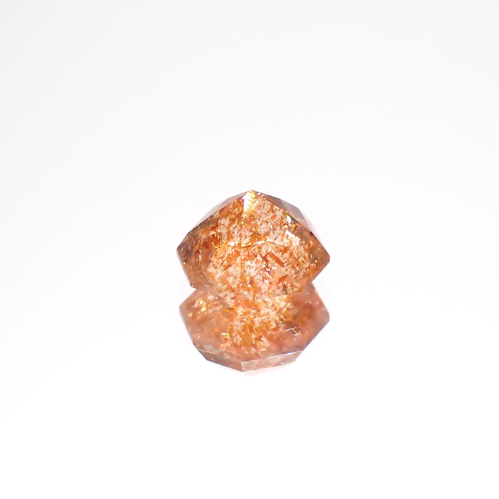 ◇オクタゴンカット◇イリュージョンサンストーン タンザニア産 0.43ct[230320958]4.8x4.6mm前後