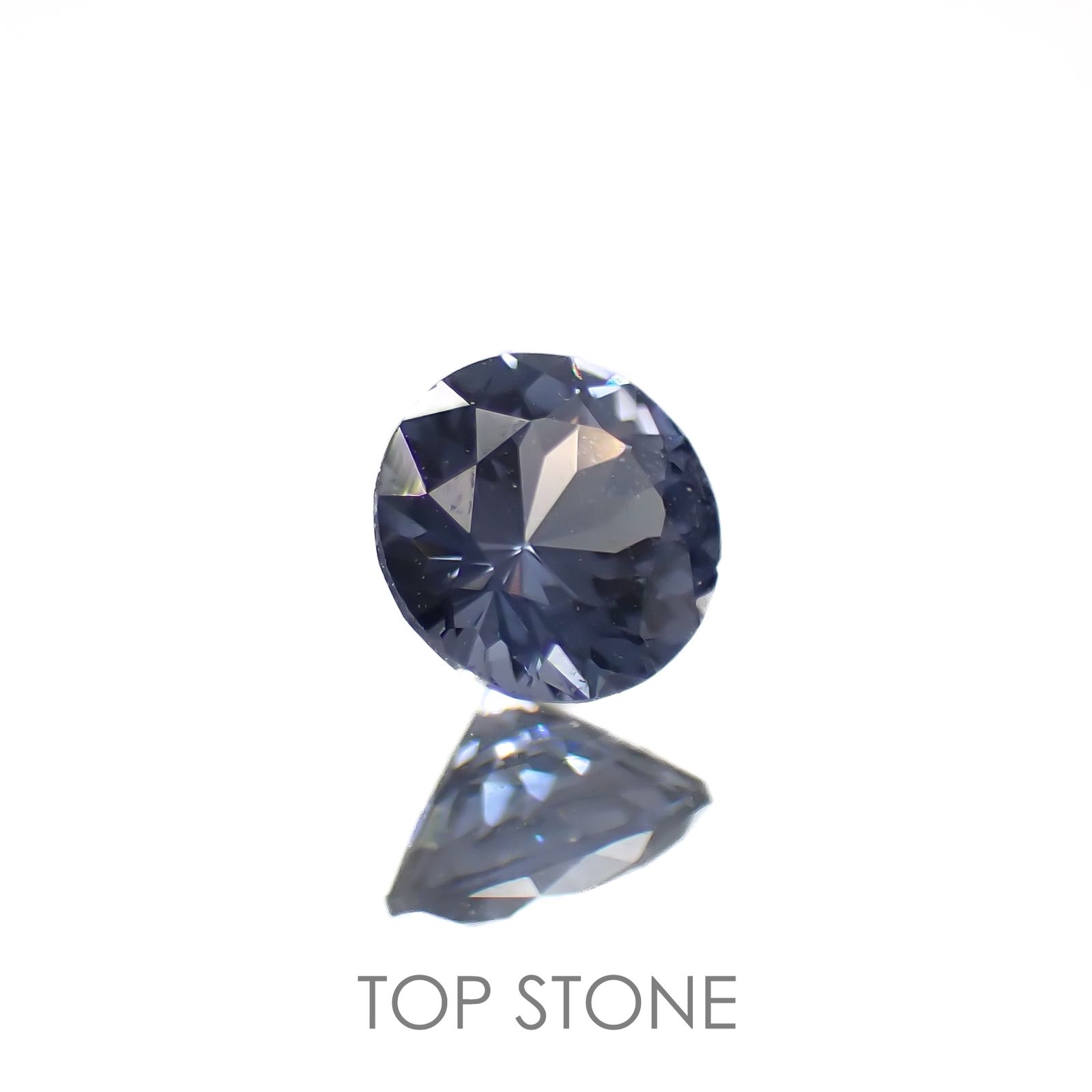 グレイッシュブルースピネル(宝石名スピネル)ビルマ/マダガスカル産 0.29ct 識別済[220817439]4.1x4.1mm前後