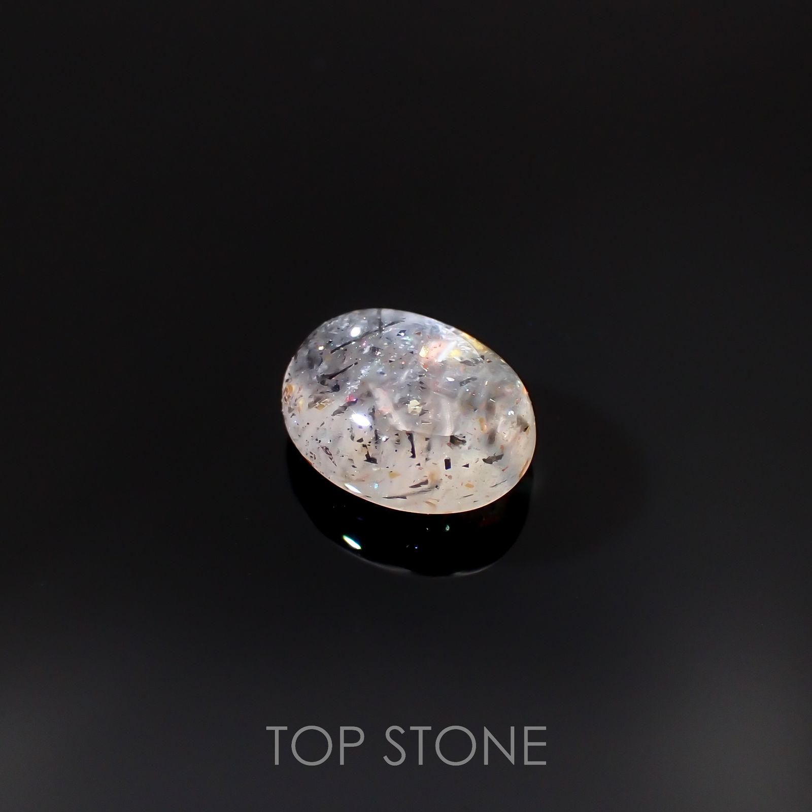 レインボーラティスサンストーン オーストラリア産 1.59ct[230120334]8.2x6.6mm前後