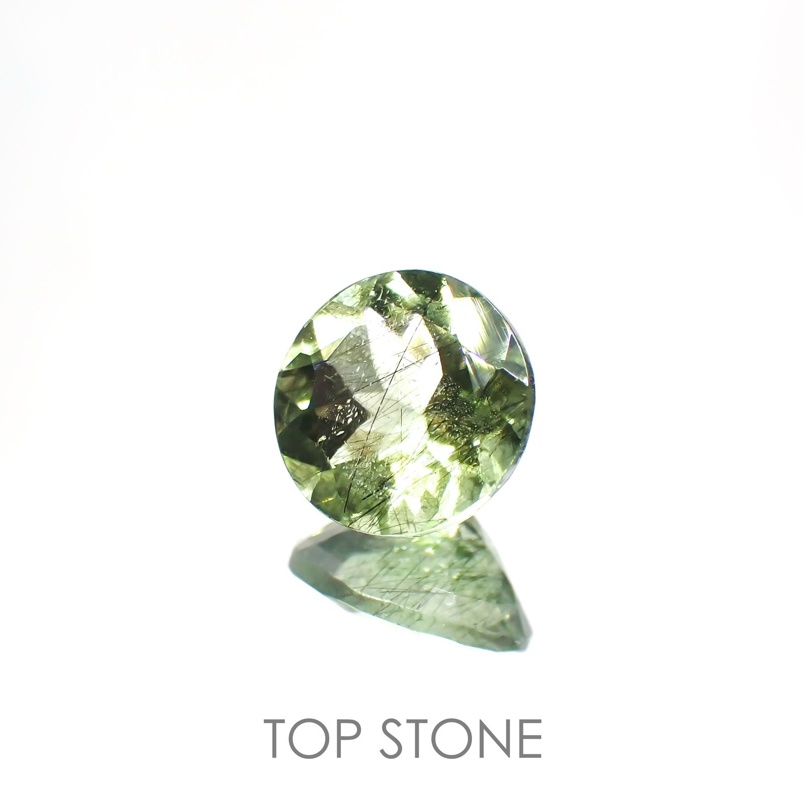 ルドウィジャイトインペリドット パキスタン産 ルース 1.36ct[210913495]7.2×7.1mm前後