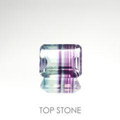 バイカラーフローライト ブラジル産 ルース 4.36ct[210913209]10.1×8mm前後