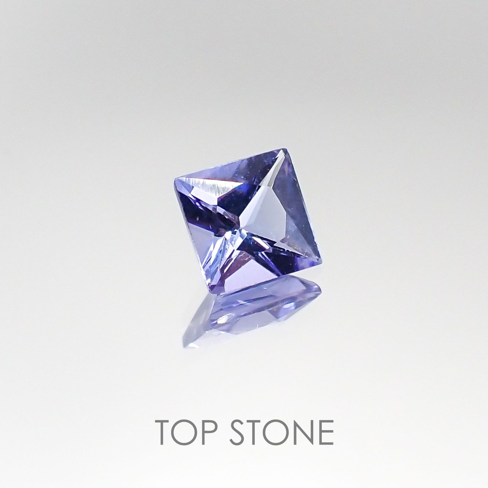 ◇プリンセスカット◇タンザナイト(宝石名タンザナイト) タンザニア産 0.57ct 識別済[20084850]4.7×4.7mm前後