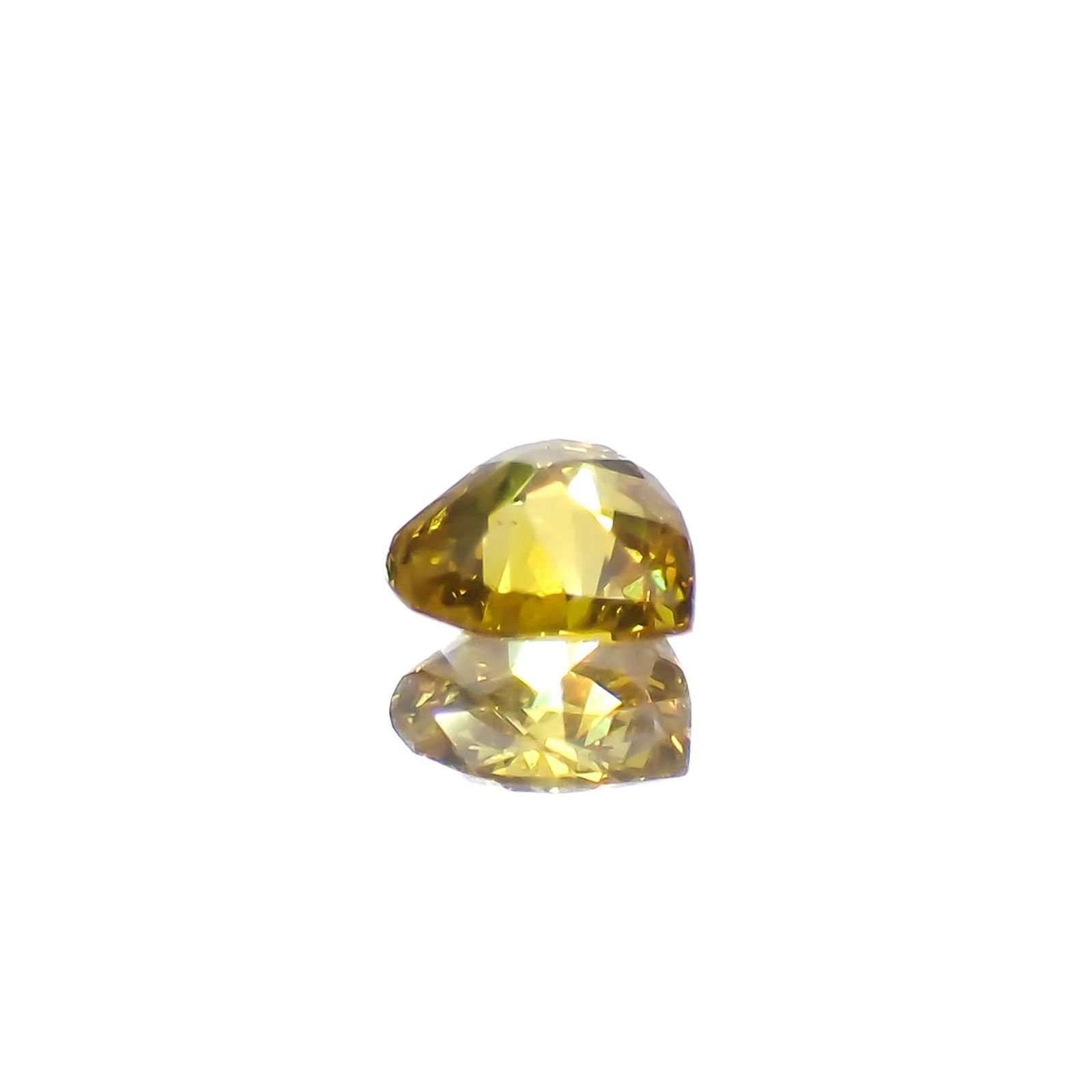 イエローダイヤモンド I-1 | FANCY DEEP ORANGY YELLOW(宝石名ダイアモンド) ソ付(CGL) 0.109ct / 3.22x3.27mm前後 [260625394]