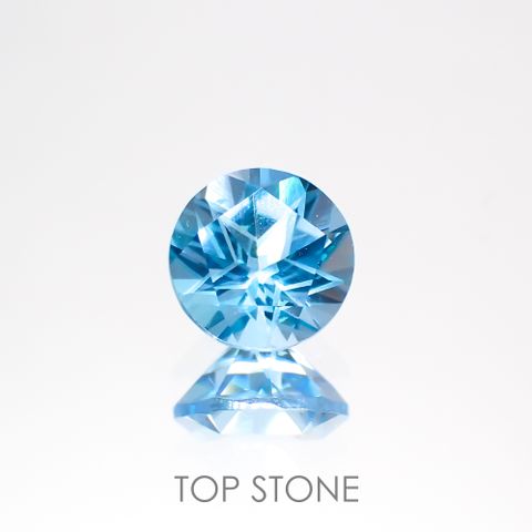 ◇特殊カット◇スイスブルートパーズ(宝石名ブルー・トパーズ) ブラジル産 1.01ct 識別済[211013015]6×6mm前後
