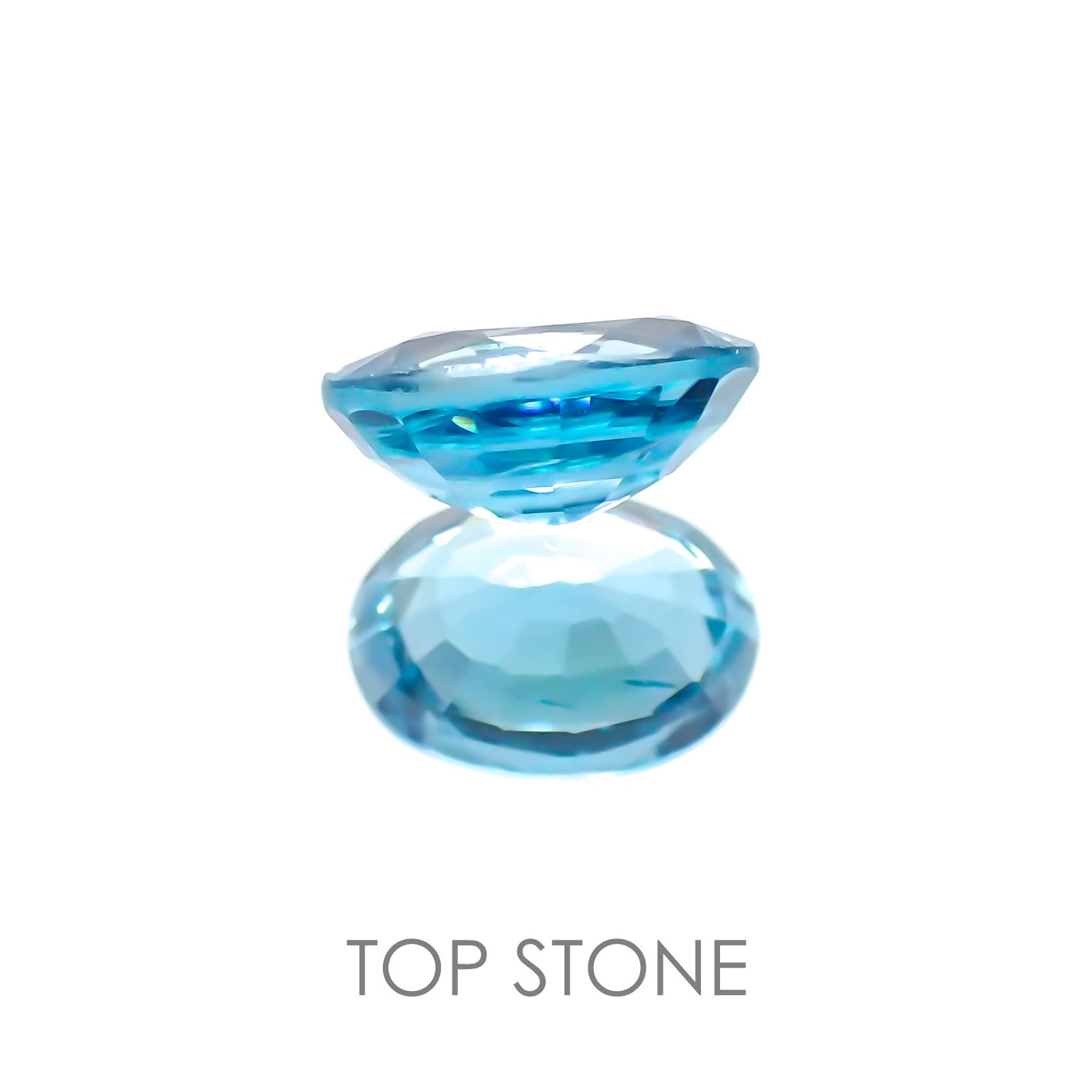 ブルージルコン(宝石名ジルコン) カンボジア産 1.24ct 識別済[20117925]7×5mm前後