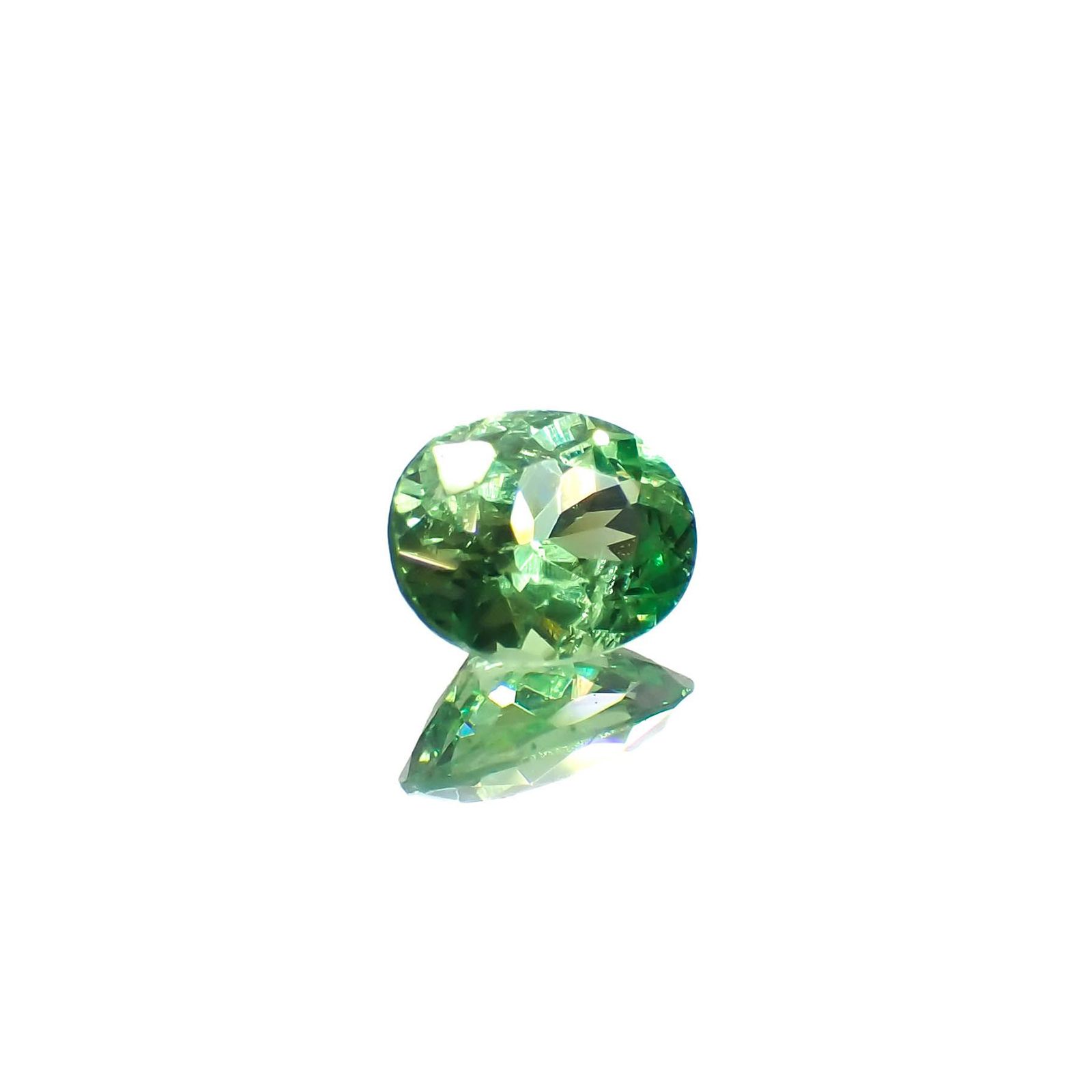 ミントガーネット(宝石名グリーン グロッシュラー・ガーネット)タンザニア産 0.37ct 識別済[230119972]5x4mm前後