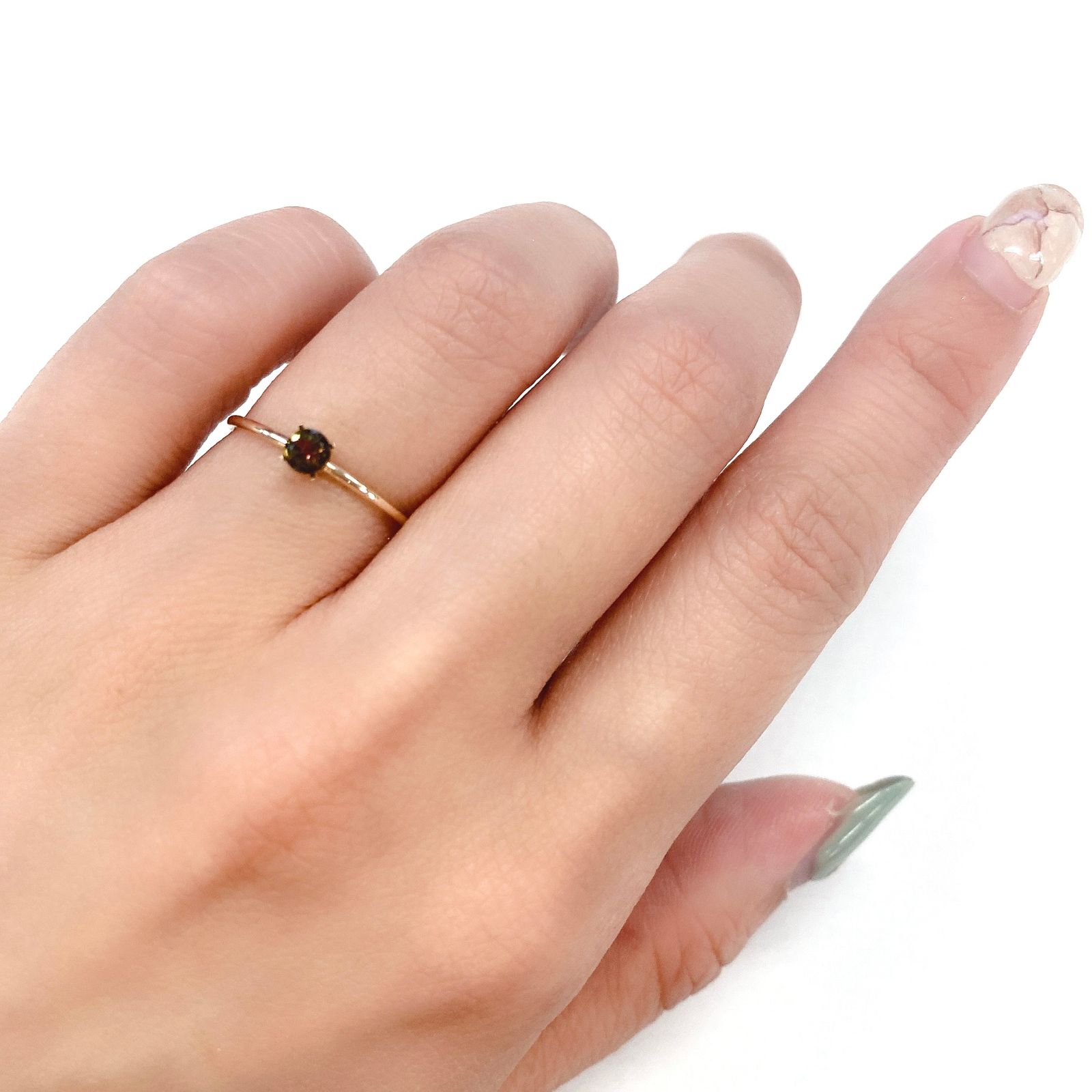バイカラートルマリン ブラジル産 ルース 0.23ct[21049011]3.4×3.4mm前後