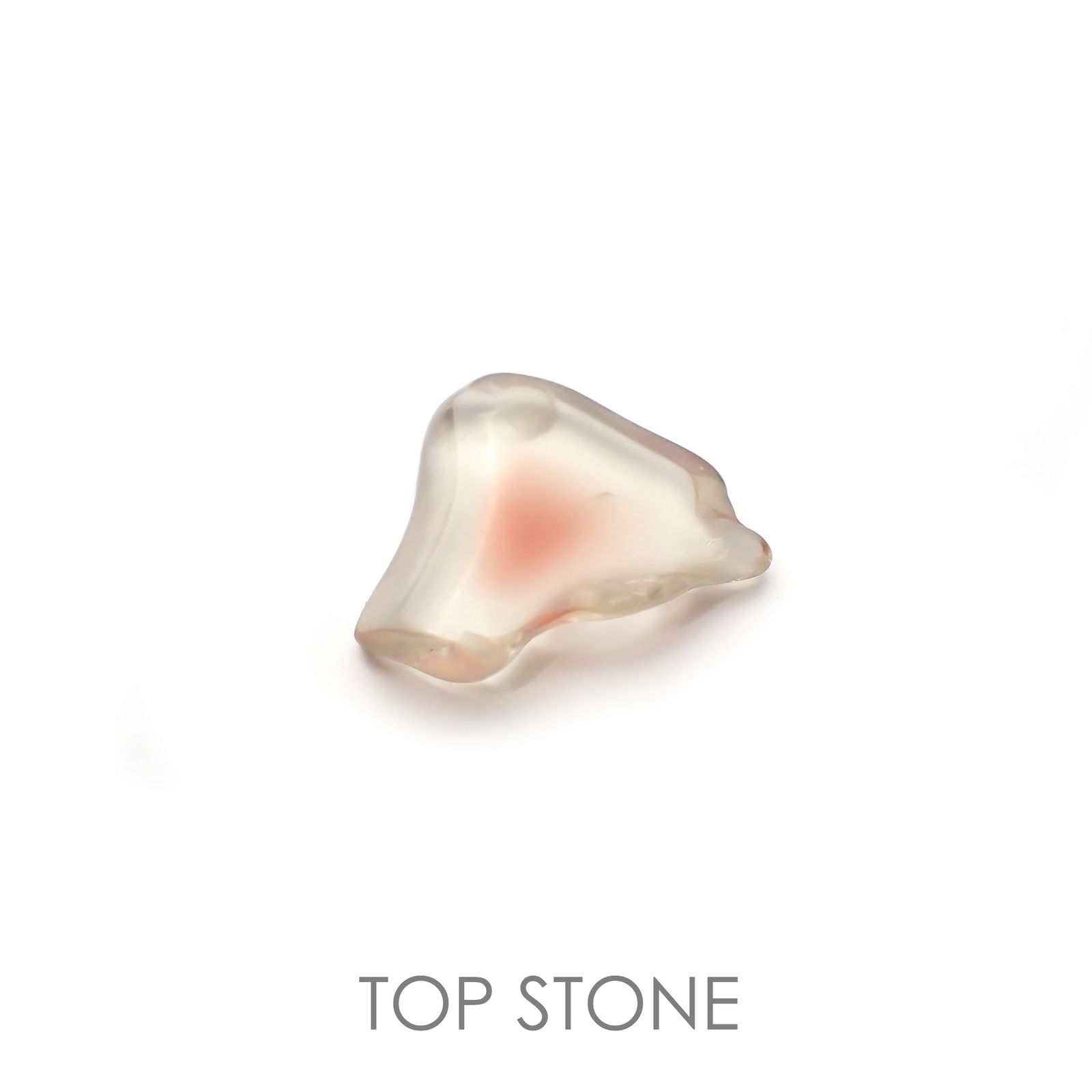 オレゴンサンストーン 原石スライス磨き アメリカ・オレゴン州産 3.85ct[220918001]13.4x13.4mm前後