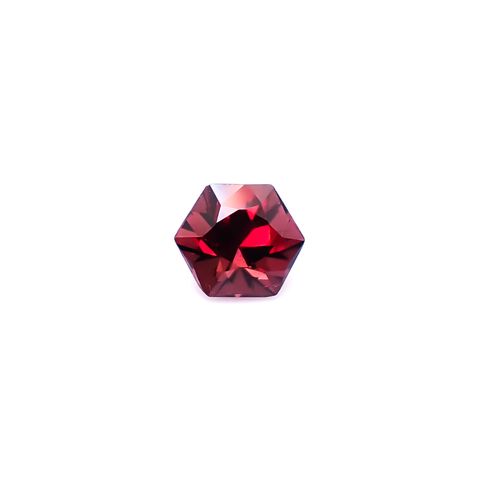 ◇ヘキサゴンカット◇レッドジルコン(宝石名ジルコン)スリランカ/カンボジア産 識別済 0.74ct / 4.7x4.7mm前後 [260732557]