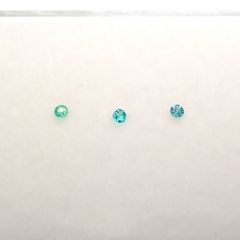 パライバトルマリン カラーグラデーション3pcsセット ブラジル産 0.049ct(3pcs合計)[230220494]1.5-1.6x1.5-1.6mm前後