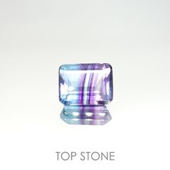 パーティカラーフローライト(宝石名フルオライト)ブラジル産 4.05ct 識別済[220115093]10.2x7.9mm前後