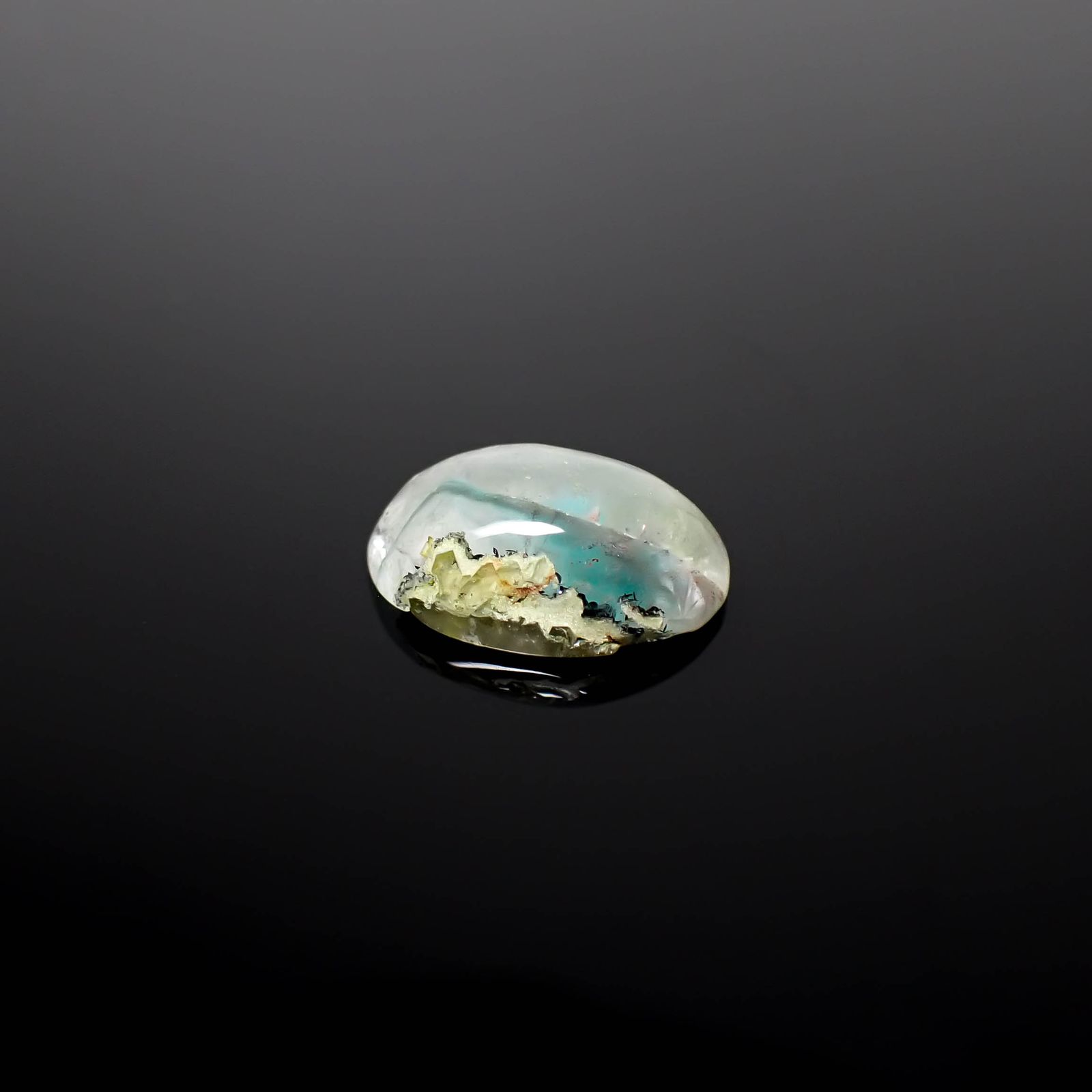 アホイトインクォーツ 南アフリカ・メッシーナ鉱山産 5.83ct [241029312]14.8x10.5mm前後