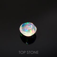 ウォーターオパール 原石 メキシコ産 0.52ct[220616371]5.6x5.2mm前後